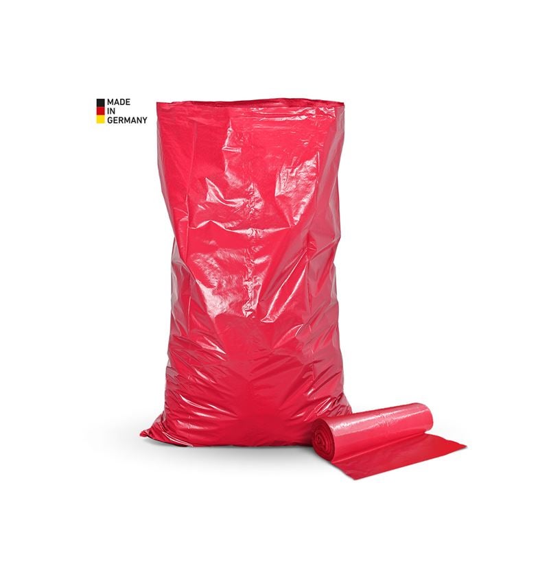 Sacs poubelles | Elimination des déchets: 25x Sacs poubelle, 120l, 60 mμ + rouge