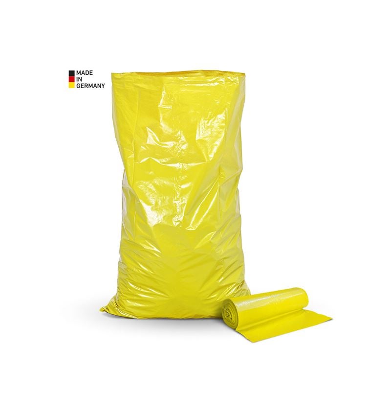 Sacs poubelles | Elimination des déchets: 25x Sacs poubelle, 120l, 60 mμ + jaune