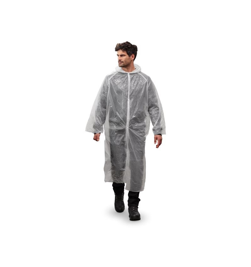 Vêtements jetables: Manteau de pluie d'urgence, lot de 10