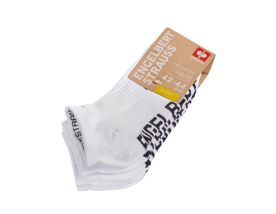 Chaussettes | Bas: e.s. Chaussettes Allround Classic light/low, lot 3 + blanc