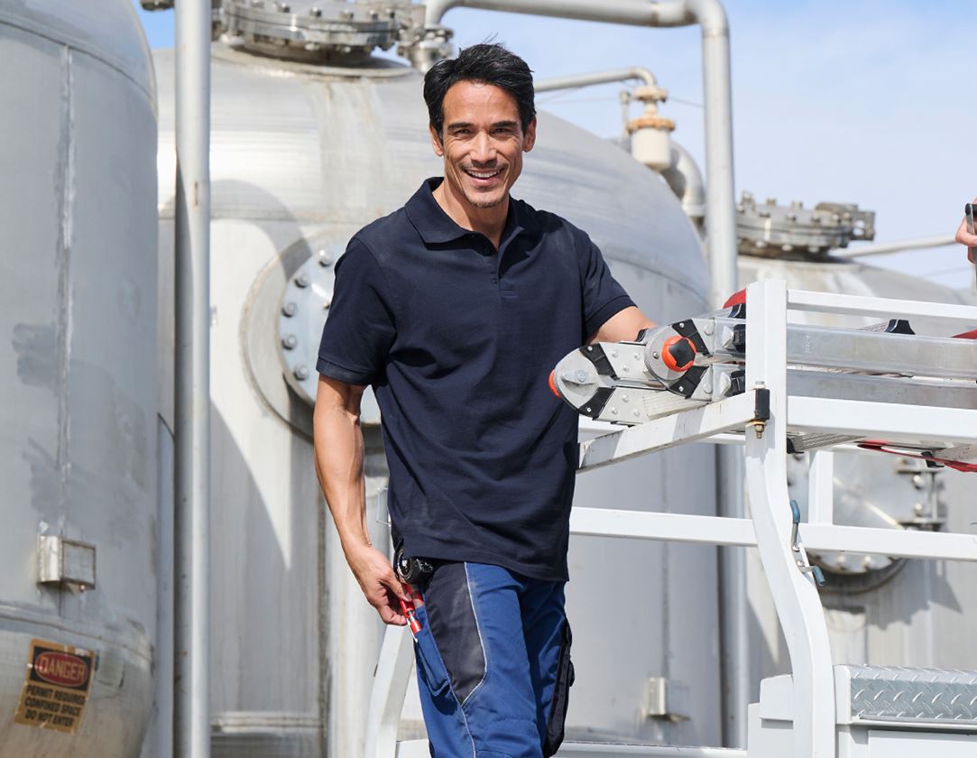 Shirts & Co.: e.s. Polo-Shirt cotton + dunkelblau 1