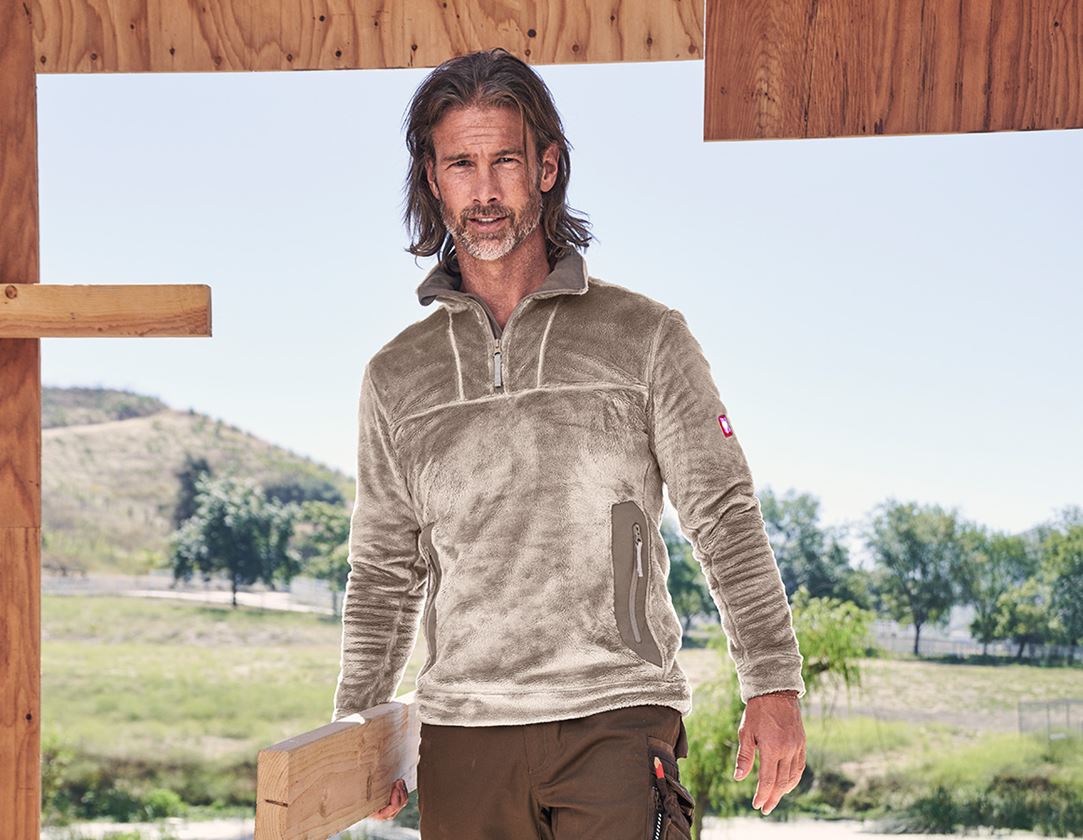 Hauts: e.s. Pull camionneur Highloft + glaise/tourbe