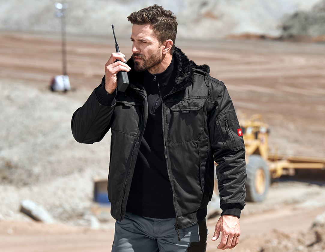 Vestes de travail: Veste d'aviateur Atlanta II + noir