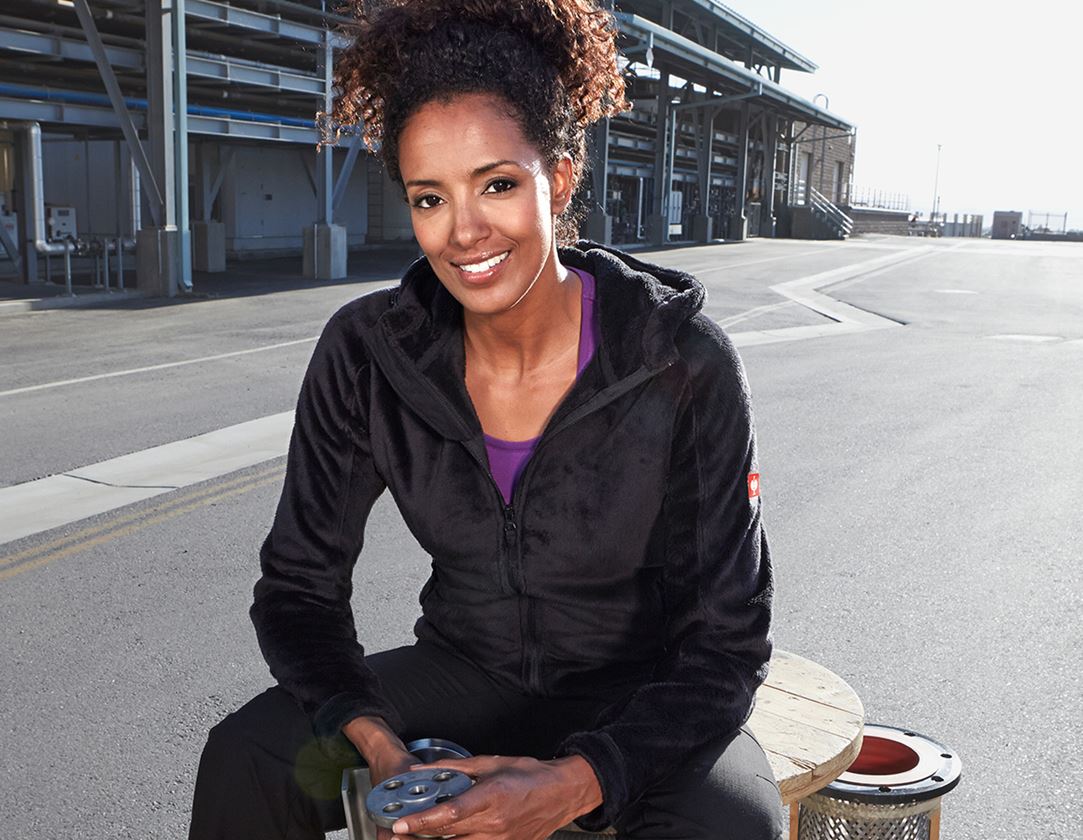 Vestes de travail: e.s. Veste Zip Highloft, femmes + noir 1