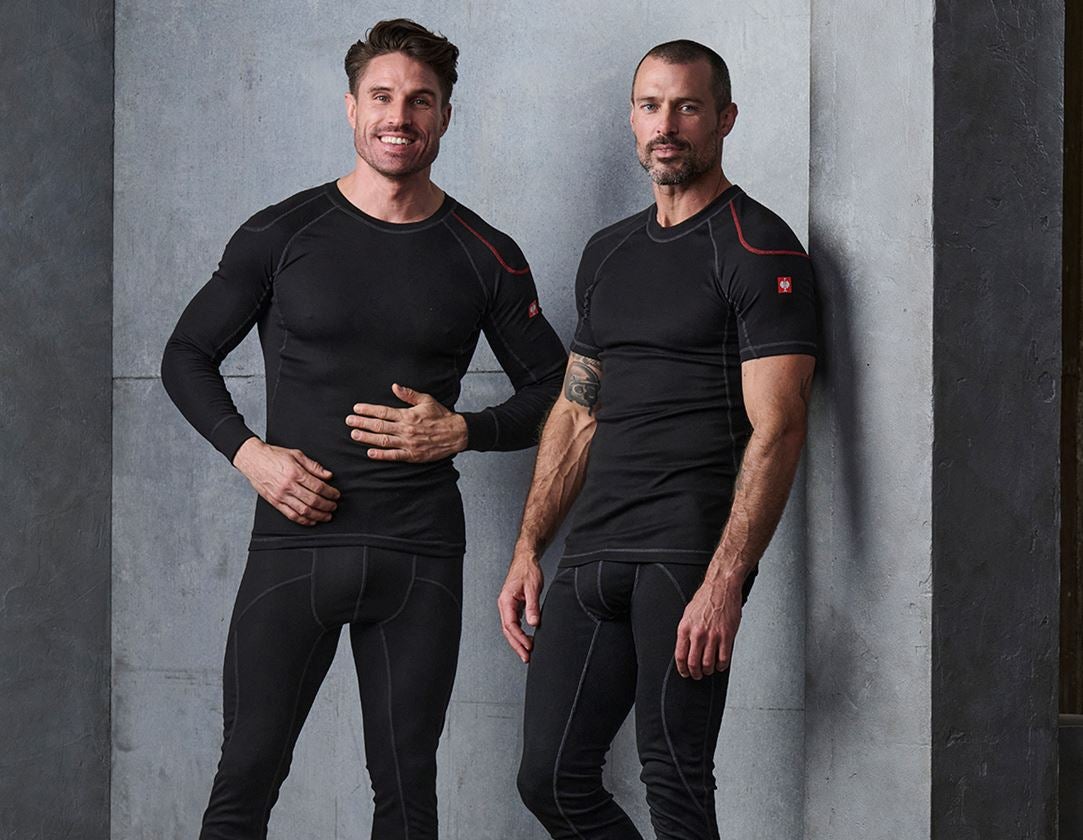 Sous-vêtements | Vêtements thermiques: e.s. T-shirt-fonctionnel basis-warm + noir 2