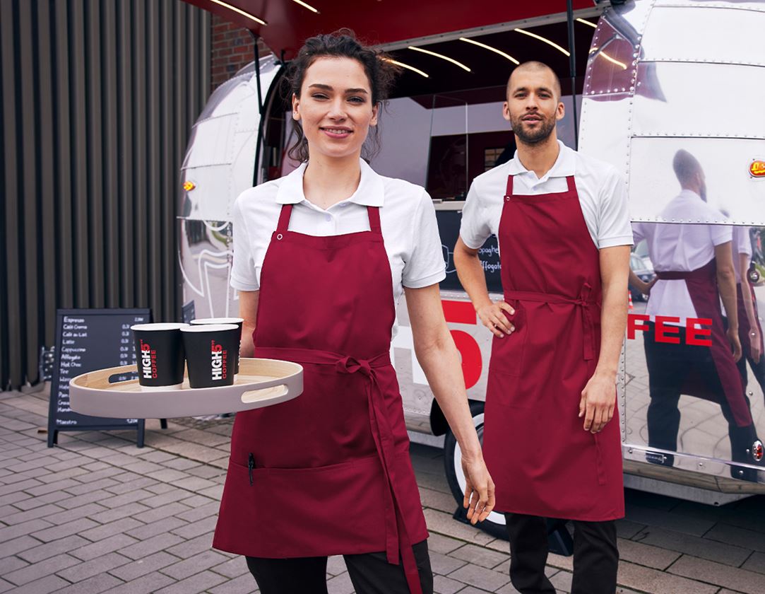 Tabliers: Tablier à bavette Lienz + bordeaux