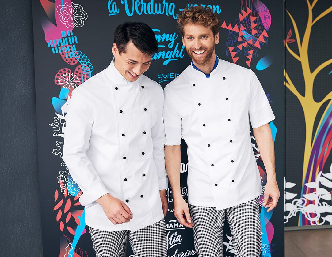 Hauts: Veste de cuisinier Bilbao + blanc 1