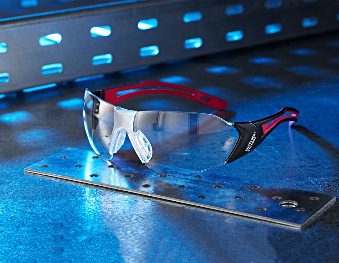 Lunettes de Protection: e.s. Lunettes de protection Abell + rouge/noir