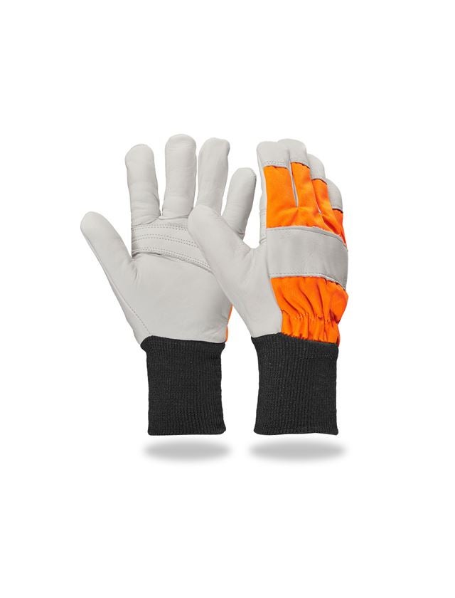 Cuir: Gants de forestier à protection anti-coupe en cuir