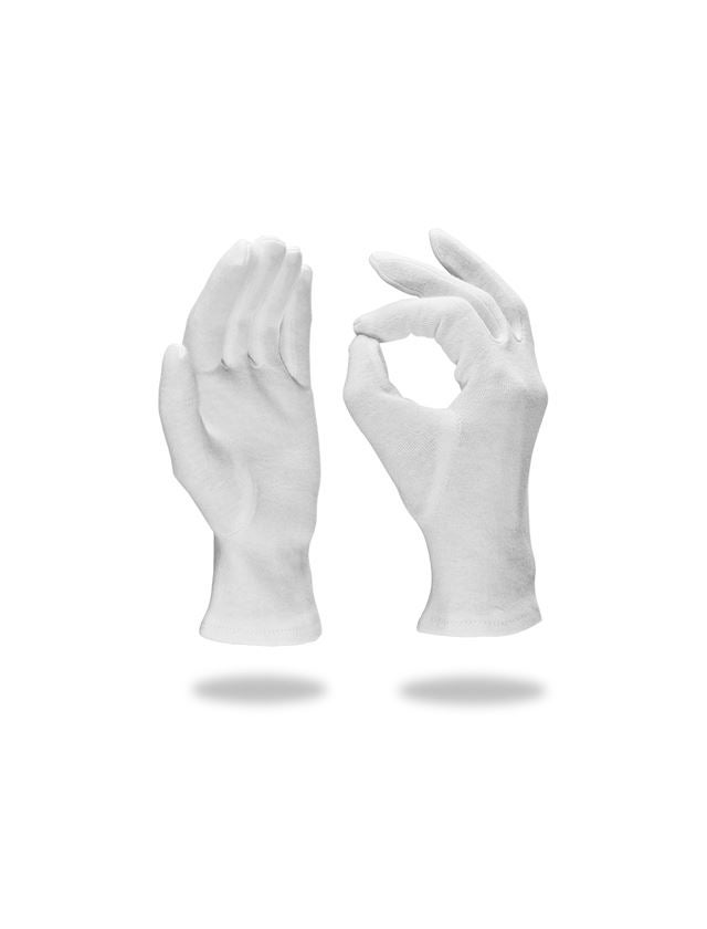 Textiles: Gants en tricot, blancs, pack de 12 + blanc
