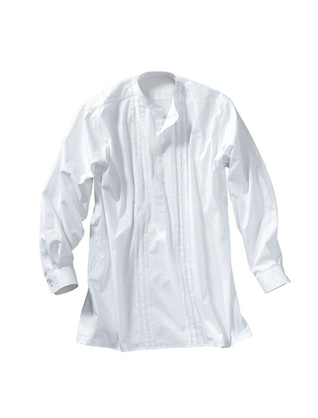 Hauts: Chemise corporative (plissée) + blanc