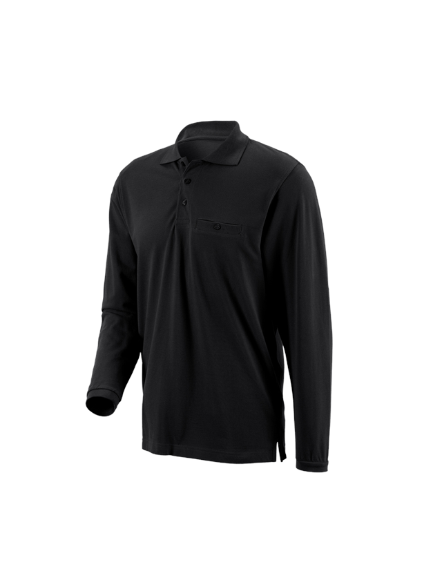 Thèmes: e.s. Longsleeve polo cotton Pocket + noir 4