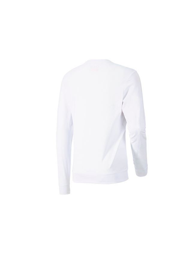 Shirts & Co.: e.s. Longsleeve cotton stretch + weiß 6