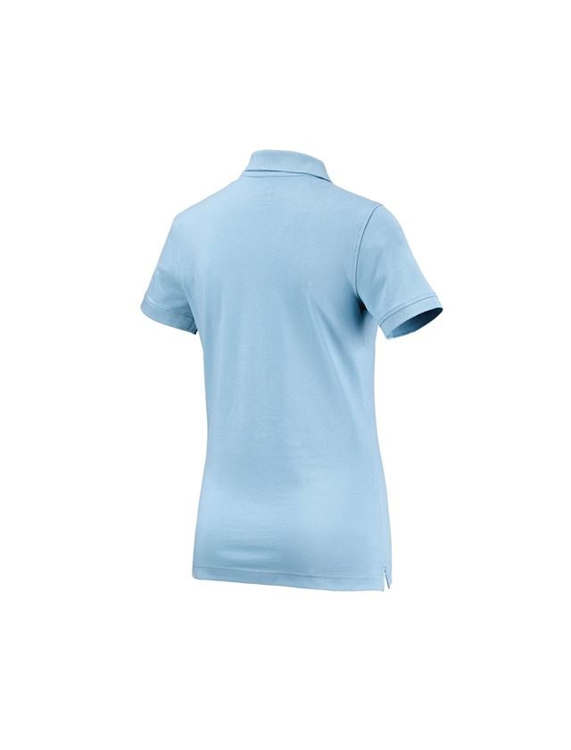 Hauts: e.s. Polo cotton, femmes + bleu clair 1