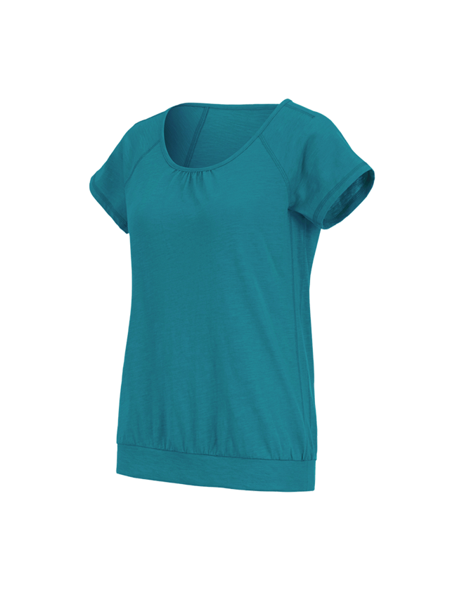 Hauts: e.s. T-shirt cotton slub, femmes + océan 2