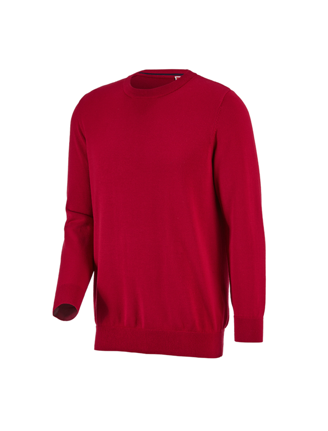 Shirts & Co.: e.s. Strickpullover, rundhals + rot