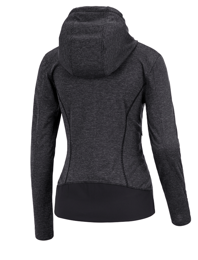 Vestes de travail: e.s. Veste à capuche fonctionnel stripe, femmes + noir 3