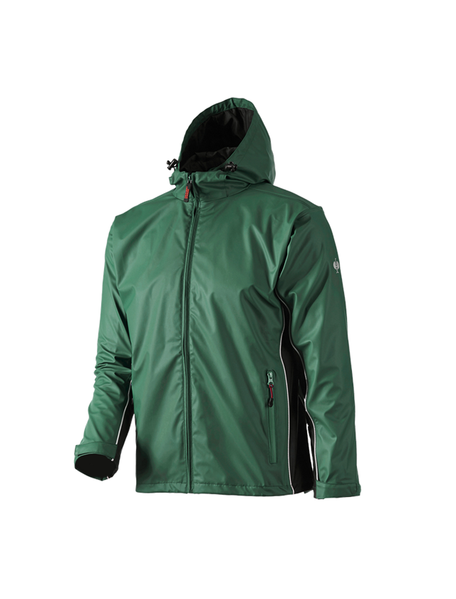 Vestes de travail: Veste de pluie flexactive + vert/noir