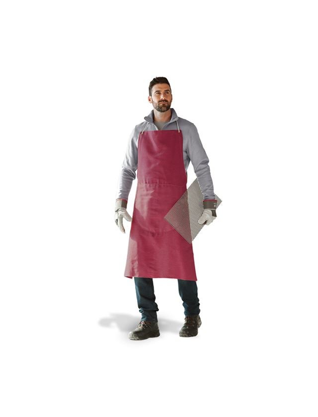 Tabliers: Tablier en toile + fuchsia