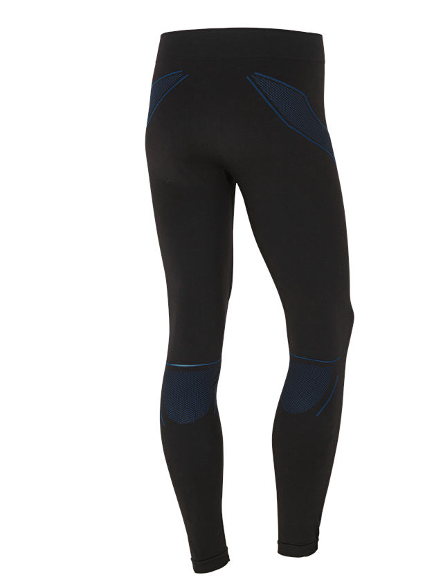 Unterwäsche | Thermokleidung: e.s. Funktions-Long Pants seamless-warm + schwarz/enzianblau 2