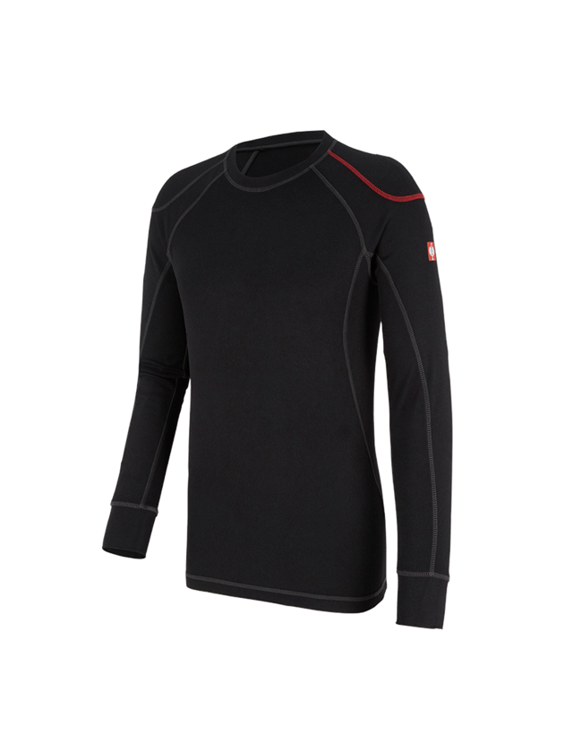 Unterwäsche | Thermokleidung: e.s. Funktions-Longsleeve basis-warm + schwarz 1