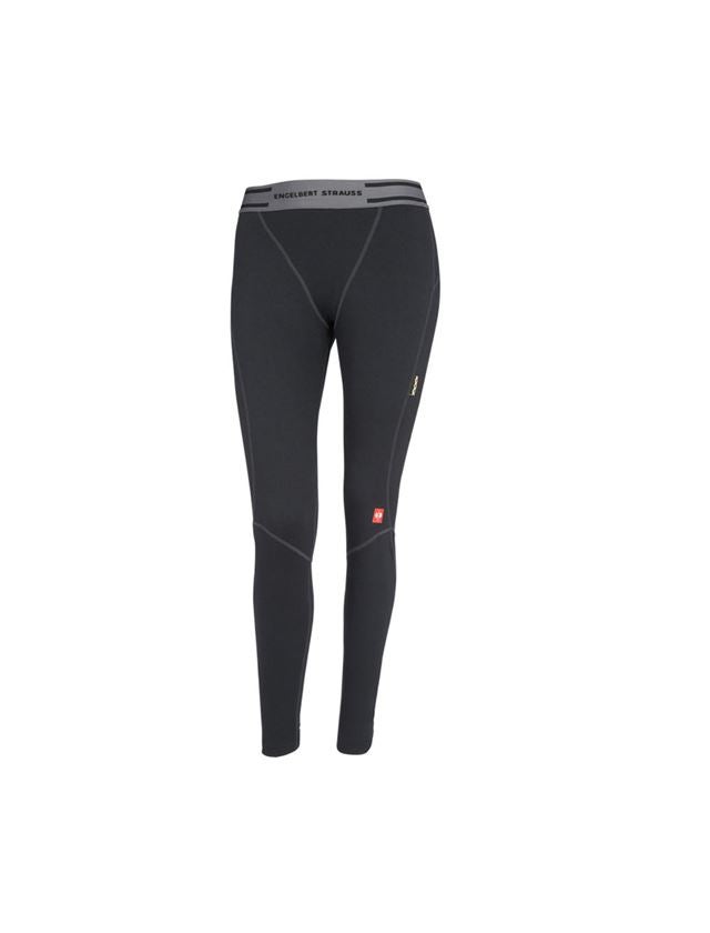 Funktionsunterwäsche: e.s. Funk.-Long Pants clima-pro - warm, Damen + schwarz
