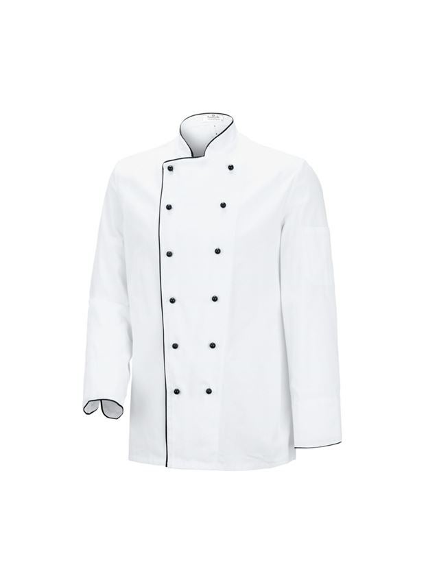 Hauts: Veste de chef Image + blanc/noir