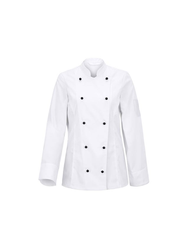 Hauts: Veste de cuisine pour femmes Darla II + blanc