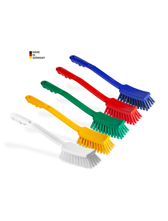 Besen | Bürsten | Schrubber: Stielbürsten, lang + gelb