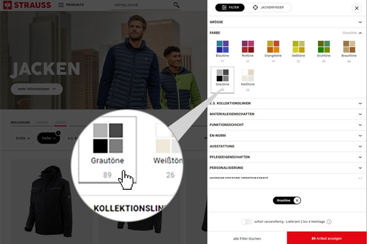 Strauss Arbeitsjacken Filter