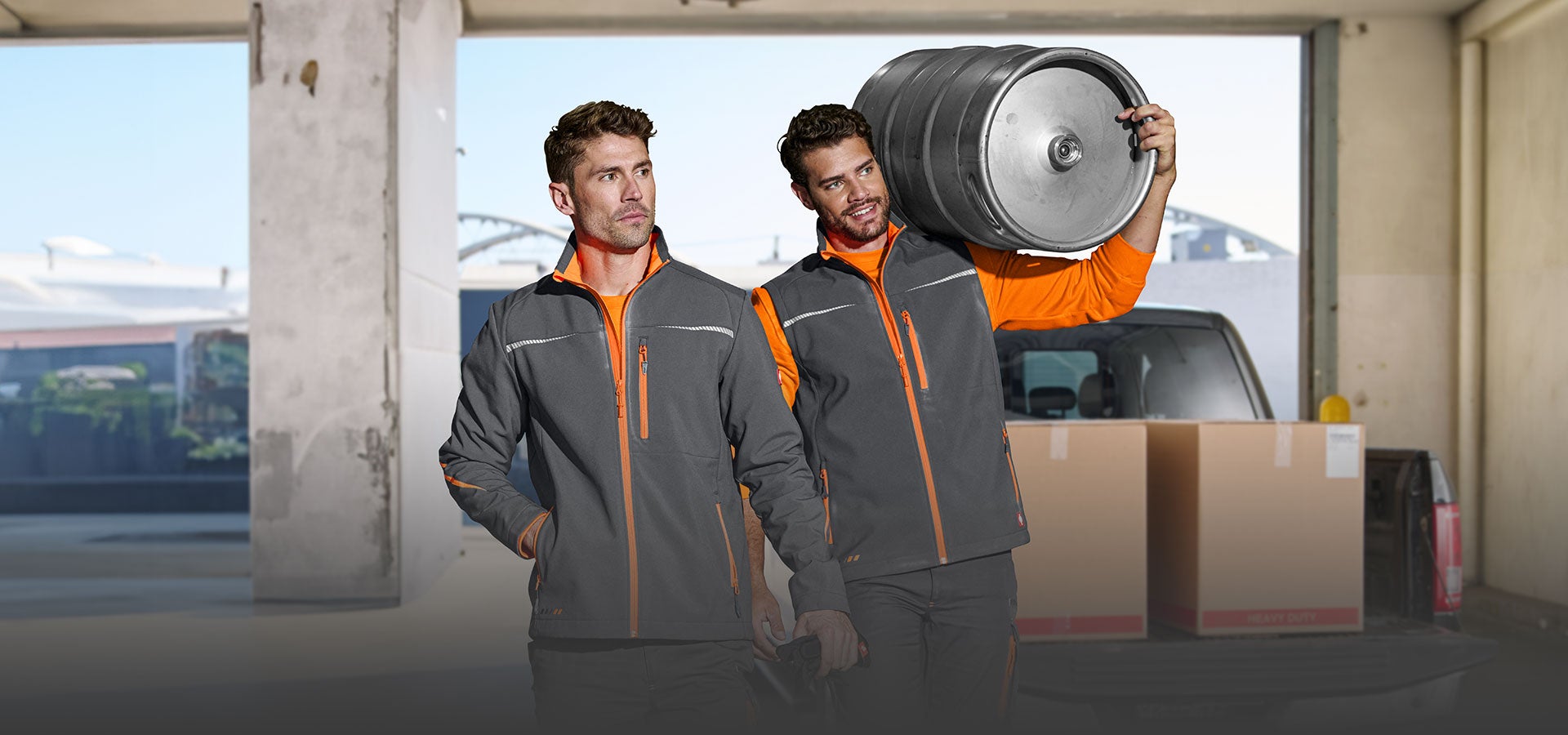 e.s.motion 2020 dans la nouvelle couleur anthracite-orange haute visibilité pour hommes
