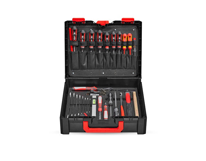 STRAUSSbox Werkzeug-Set 145 Allround + gratis e.s.Lunchbag
