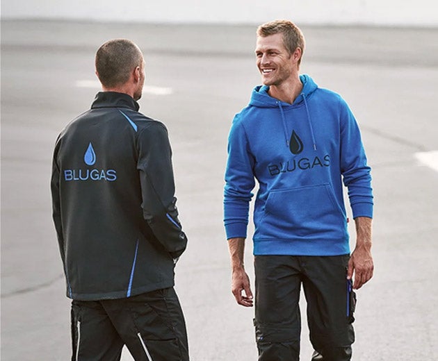 Kleidung mit Unternehmens CI