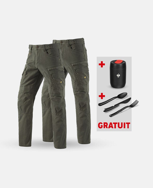 KIT : 2x pantalon cargo Worker e.s.vintage