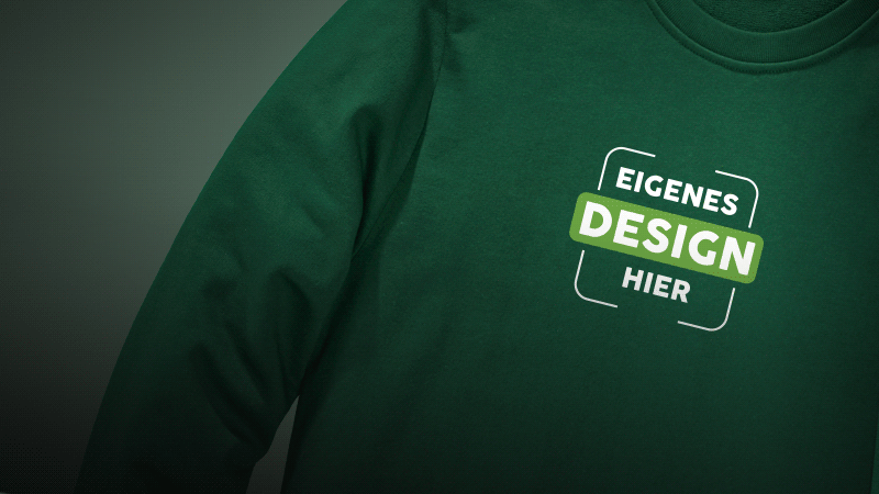 Sweatshirt mit Druck- und Stickveredelung