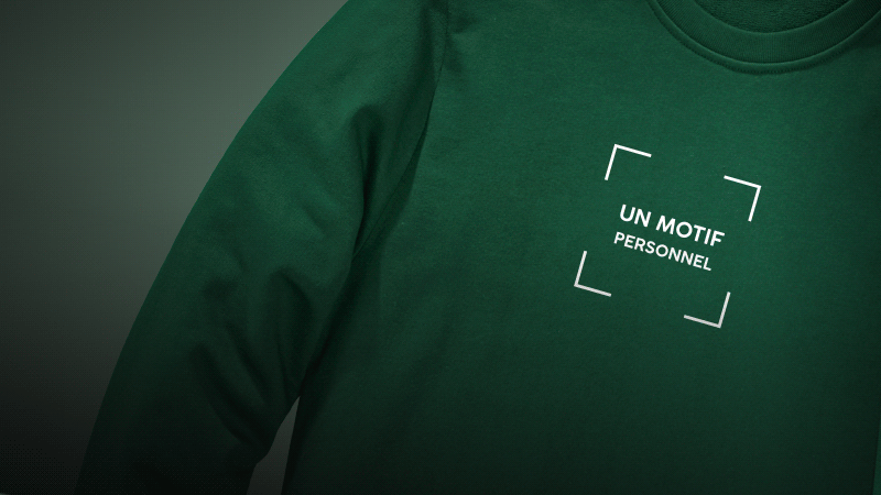 Sweat-shirt avec finition impression et broderie