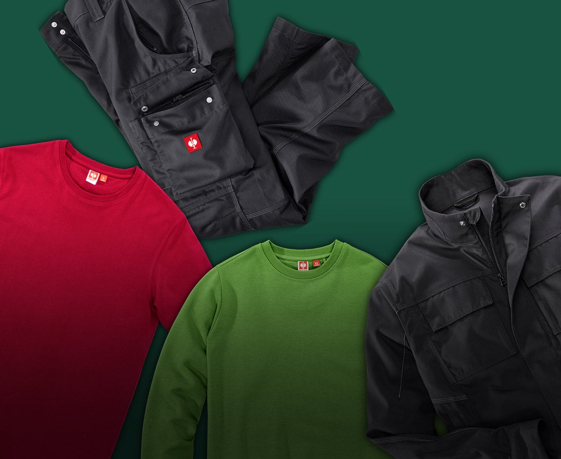 Différents produits de la collection e.s.industry pour hommes et femmes