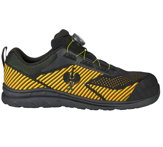 Hlavní náhled, Pracovní obuv, S1 Bezpečnostní obuv e.s. Tegmen IV low, černá/výstražná žlutá/výstražná oranžová