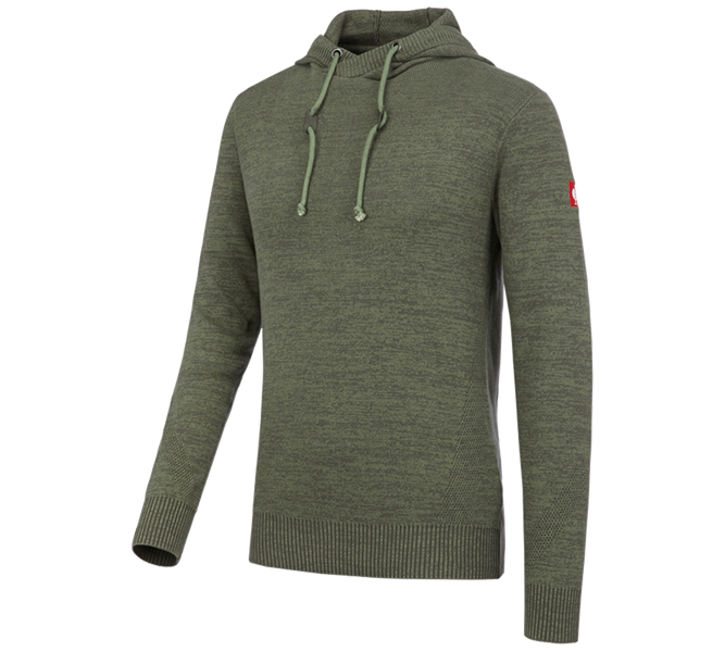 Hlavní náhled, Zahradní / Lesnictví a Zemědělství, e.s. Pletený svetr s kapucí, tymián melanž