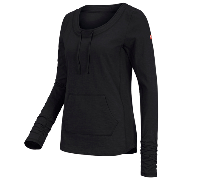 Hlavní náhled, Gastro | Kuchaře | Číšníky, e.s. Longsleeve cotton slub, dámské, černá