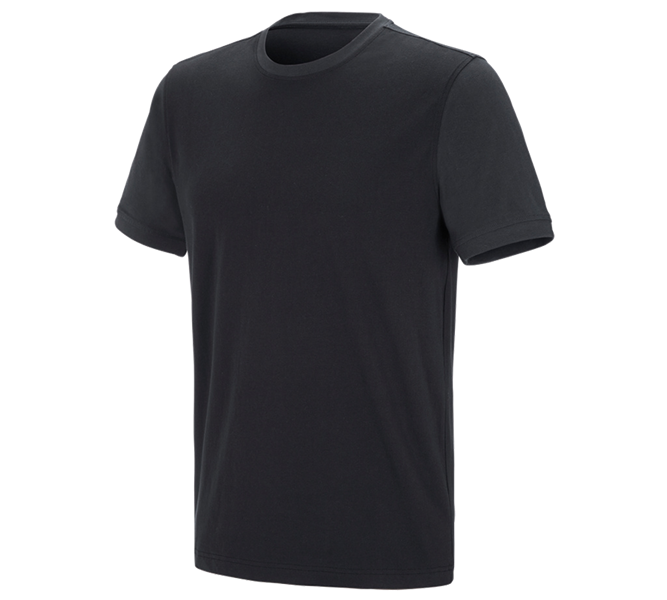 Hlavní náhled, Basics, e.s. Tričko cotton stretch bicolor, černá/grafit