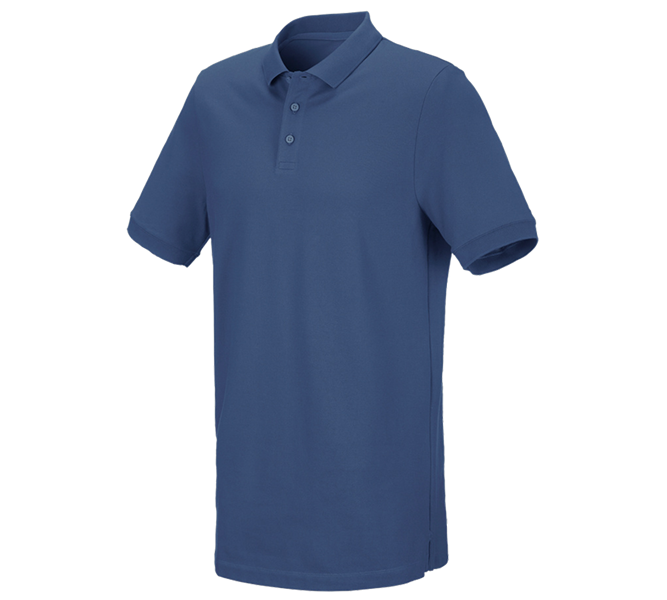 Hlavní náhled, Témata, e.s. Pique-Polo cotton stretch, long fit, kobalt