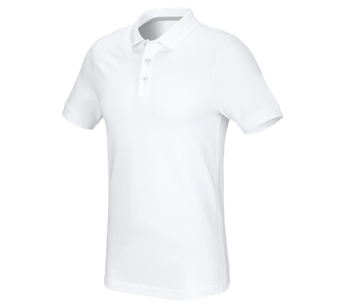 Hlavní náhled, Zdravotnické, e.s. Pique-Polo cotton stretch, slim fit, bílá