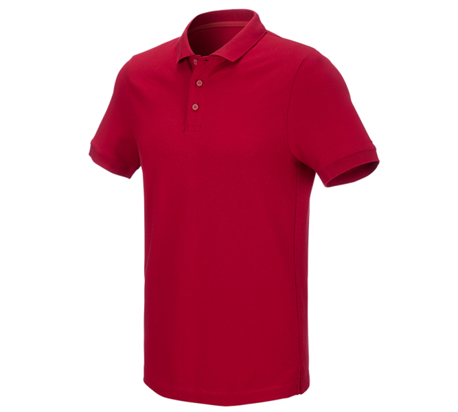 Hlavní náhled, Hledat, e.s. Pique-Polo cotton stretch, ohnivě červená