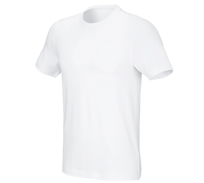 Hlavní náhled, Zdravotnické, e.s. Tričko cotton stretch, slim fit, bílá