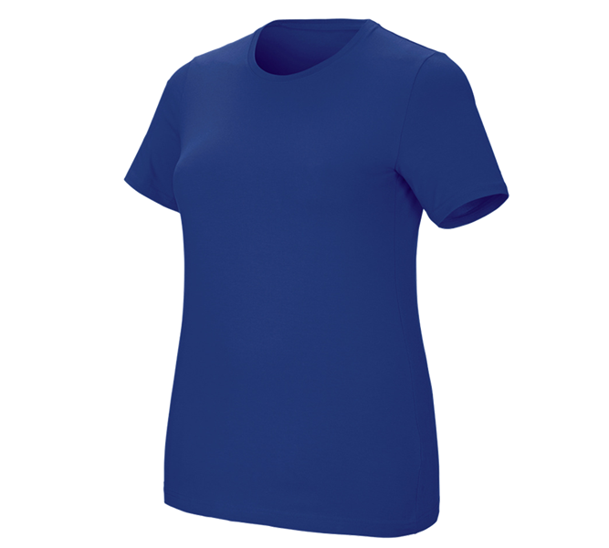 Hlavní náhled, Trička, e.s. Tričko cotton stretch, dámské, plus fit, modrá chrpa