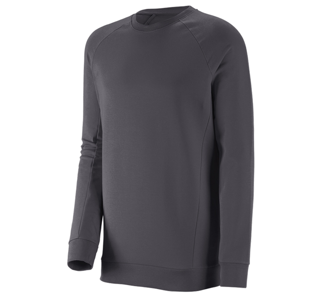 Hlavní náhled, Basics, e.s. Mikina cotton stretch, long fit, antracit