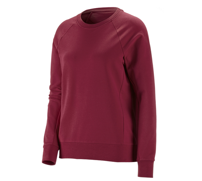 Hlavní náhled, Trička | Svetry | Košile, e.s. Mikina cotton stretch, dámská, bordó