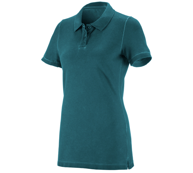 Hlavní náhled, Basics, e.s. Polo-Tričko vintage cotton stretch, dámská, tmavě kyanová vintage