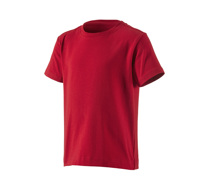 Hlavní náhled, Trička | Svetry | Košile, e.s. Tričko cotton stretch, dětská, ohnivě červená